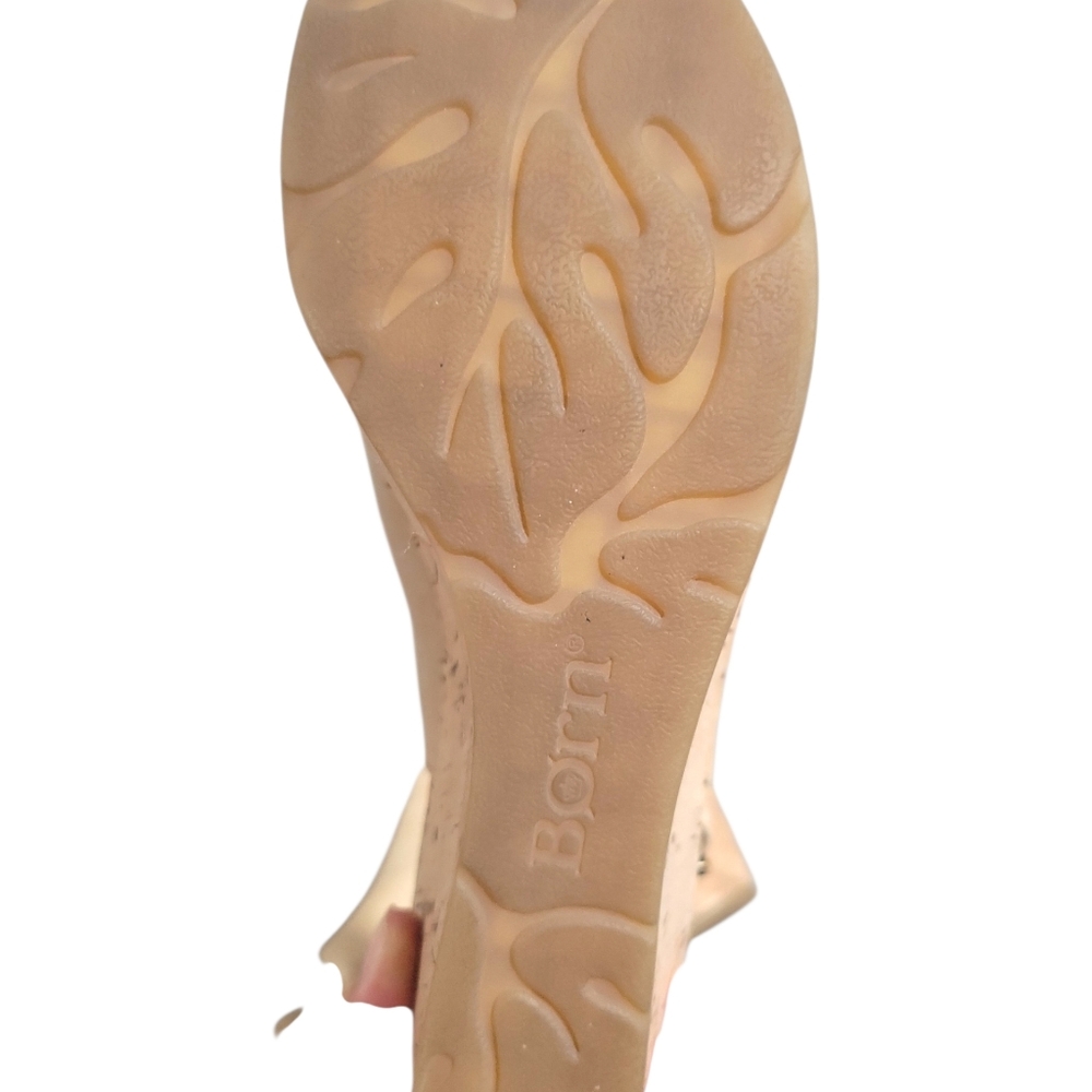 Neutral Beige Cork Wedge Sandals - Women - Picture 8 of 16